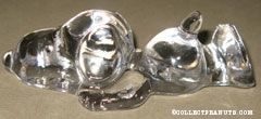 Snoopy laying on tummy crystal statue