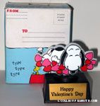 Snoopy laying in hearts 'Happy Valentine's Day' Trophy