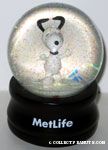 Snoopy dancing Metlife Snowglobe