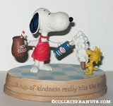 Snoopy & Woodstock making hot cocoa Figurine