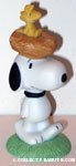 Snoopy with Woodstock's Nest on his head Figurine