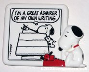 Snoopy at typewriter comic Figurine
