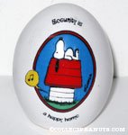 Snoopy on Doghouse 'Security is a happy home' Egg Figurine