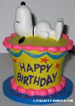 Snoopy on Birthday Cake