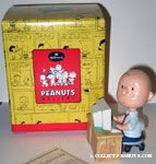 Charlie Brown working at a Computer