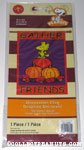 Woodstock on fall pumpkins 'Gather Friends' Flag