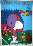 Snoopy & Woodstocks playing football 'School is a kick' Flag