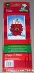 Snoopy & Woodstock on decorated doghouse 'Season's Greetings' Mini Flag