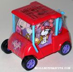 Snoopy driving valentine's golf cart Candy Container