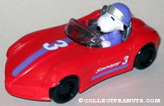 Snoopy driving red race car Candy Container