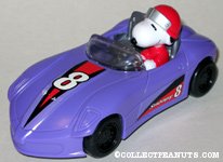 Snoopy driving purple race car Candy Container