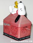 Snoopy & Woodstock on Doghouse Ring Cookie Tin