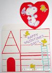 Snoopy and Woodstock on Valentine's doghouse