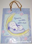 Baby Snoopy sleeping on moon