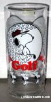 Snoopy carrying golf club glass