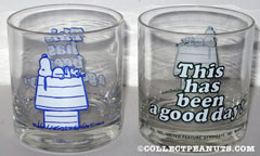 Snoopy and Woodstock glass
