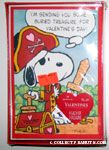 Snoopy and Woodstock Pirates with treasure Valentine Cards