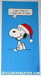 Snoopy in stocking hat 'I can't think of a nice time of year' Card
