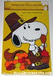 Snoopy Pilgrim Thanksgiving Puzzle Greeting Card