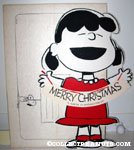 Lucy holding sign Over-sized stand-up Card