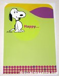 Snoopy standing 'Happy' Greeting Card