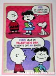 Snoopy renting Lucy's booth Valentine's Day Greeting Card