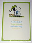 Snoopy in Pajamas Get Well Soon Greeting Card
