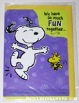 Snoopy & Woodstock dancing 'Fun Together' Greeting Card