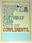 Snoopy with cake Birthday Greeting Card