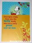 Snoopy at Typewriter Son-In-Law' Greeting Card
