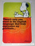 Snoopy at typewriter 'English Language' Greeting Card