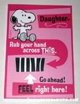 Snoopy 'Daughter' Greeting Card