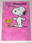 Snoopy & Woodstock 'Daughter' Greeting Card