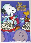 Snoopy & Woodstock eating in theater 'Someone Special' Greeting Card