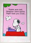 Snoopy writing poem Greeting Card
