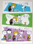 Snoopy dancing on piano Greeting Card