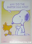 Snoopy & Woodstock riddle Easter Greeting Card