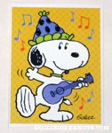 Snoopy dancing Birthday Greeting Card