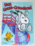 Snoopy & Woodstock on playground 'Great Grandson' Greeting Card