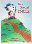 Snoopy on hill 'uncle' Greeting Card