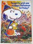 Snoopy Halloween Birthday Greeting Card