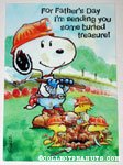 Snoopy & Woodstock Miners Father's Day Greeting Card