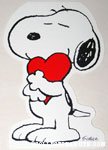 Snoopy hugging heart Greeting Card