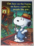 Snoopy on the bayou Greeting Card
