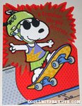 Snoopy on skateboard Greeting Card