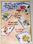 Snoopy & Woodstock playing poker 'In-laws' Greeting Card