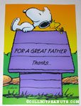 Snoopy & Woodstock on doghouse Father's Day Greeting Card