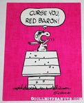 Flying Ace on doghouse 'Curse You, Red Baron' Postcard
