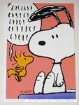 Snoopy & Woodstock on doghouse Greeting Card