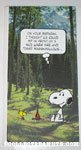 Snoopy and Woodstock beside fire Birthday Greeting Card